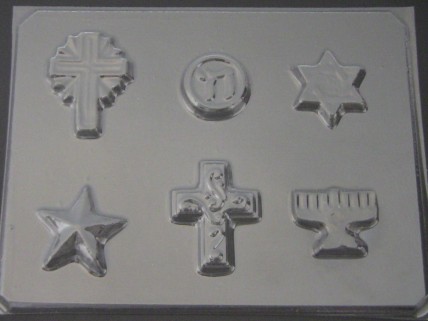 2052 Religious Assorted Chocolate Candy Mold